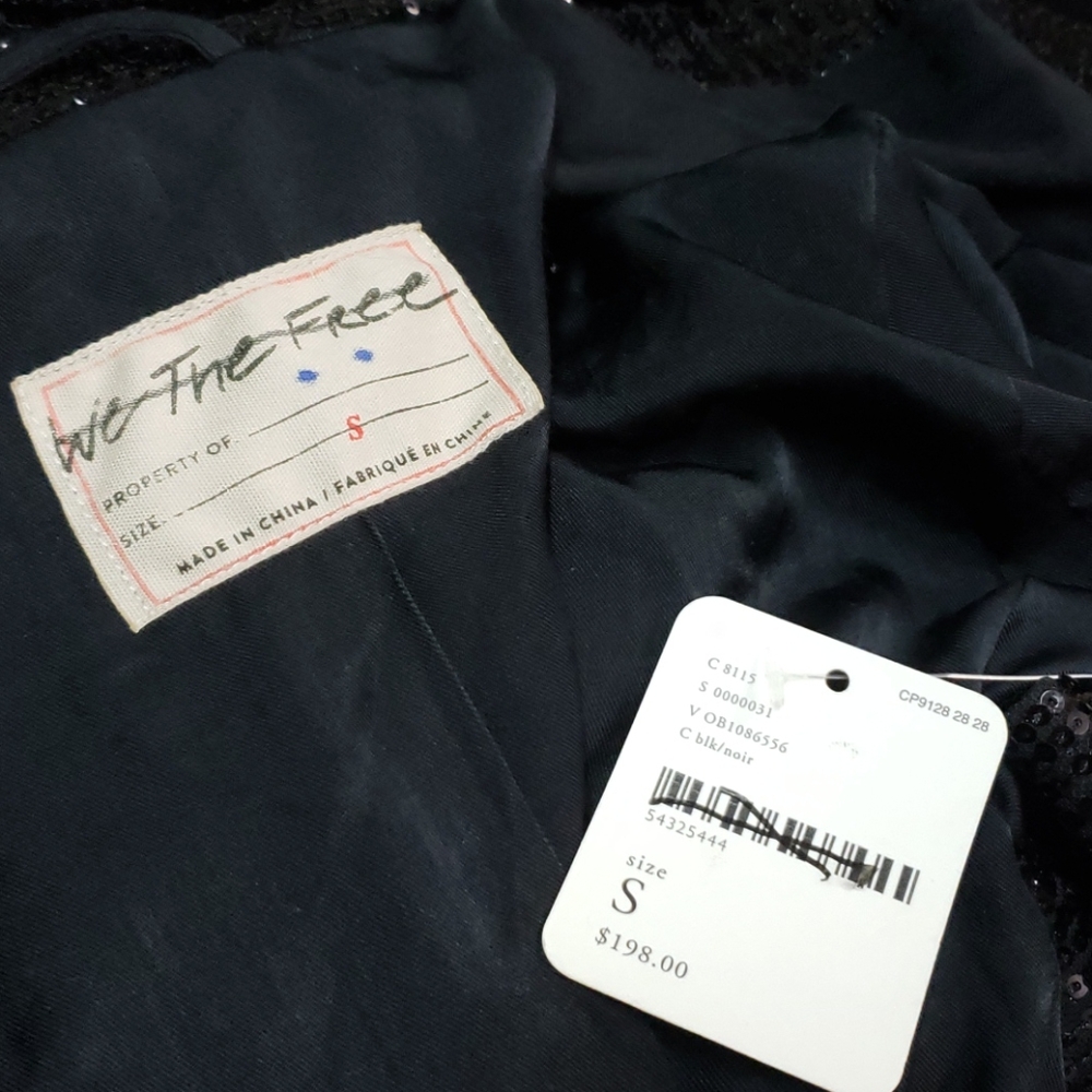💯%Free people Midnight Message Moto Jacket - Picture 16 of 17
